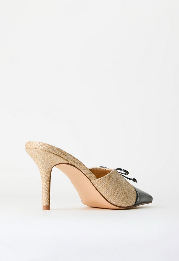 Sabrina Mule Pump Light Natural/ Black