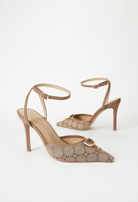 Sammi Ankle Strap Pump Taupe