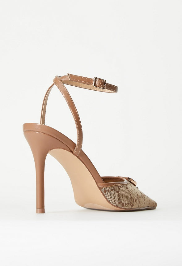 Sammi Ankle Strap Pump Taupe