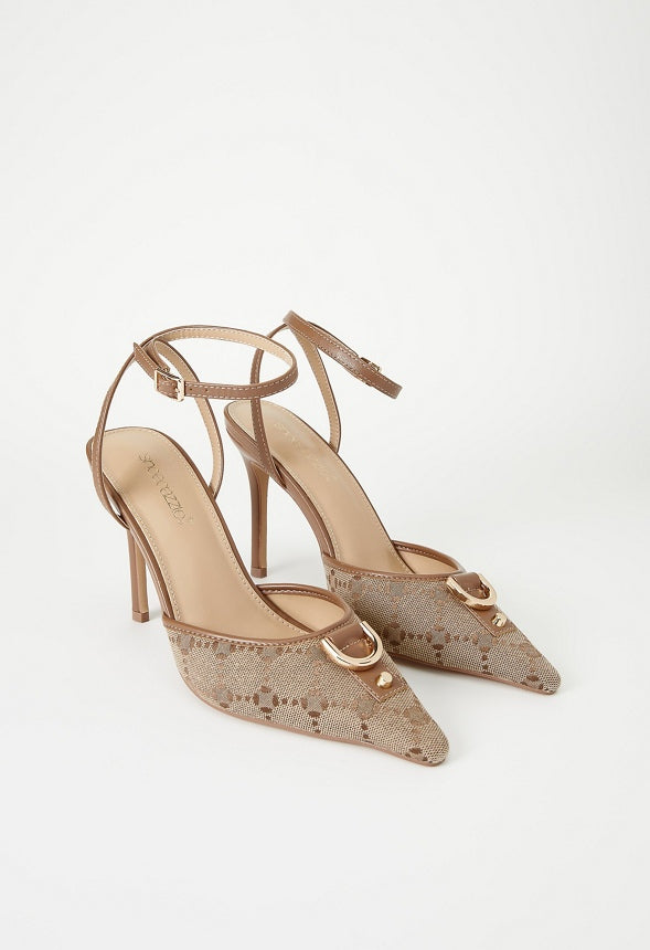 Sammi Ankle Strap Pump Taupe
