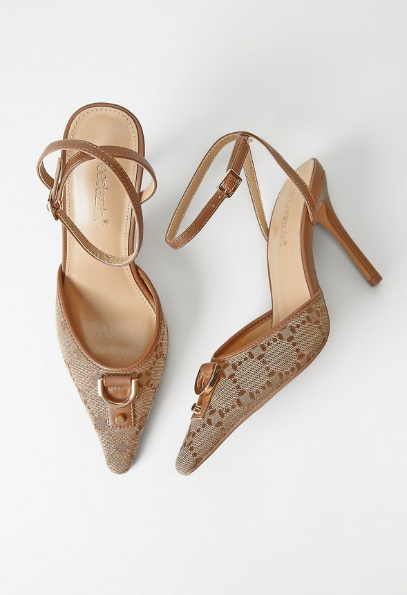 Sammi Ankle Strap Pump Taupe