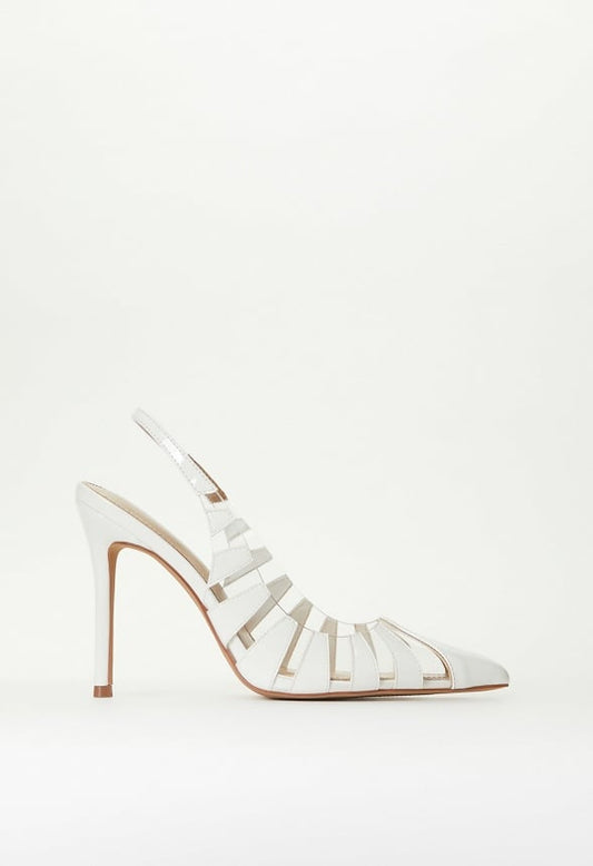 Jaquie Slingback Pump Bright White/ Clear