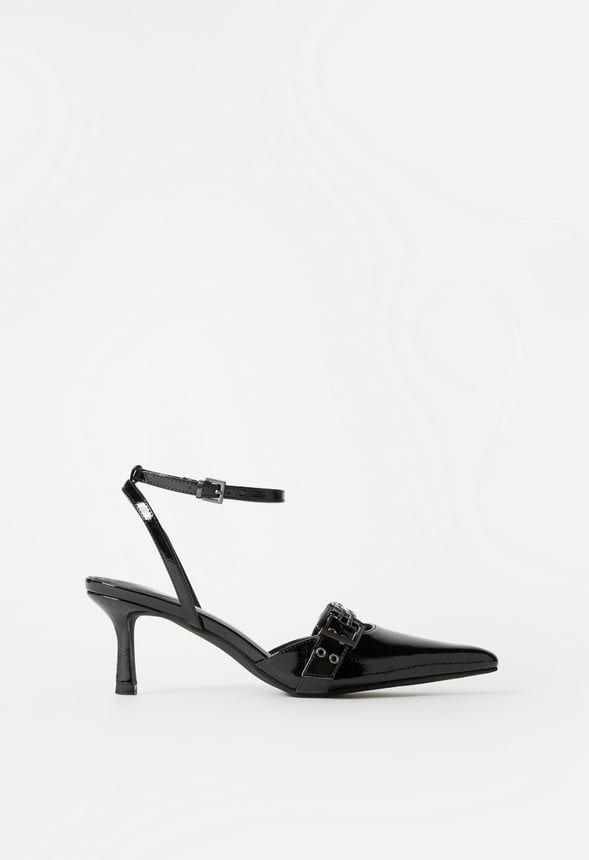 Blakely Ankle Strap Pump Black