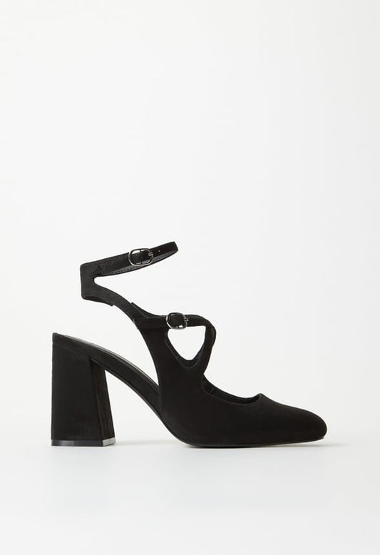 Shauna Ankle Strap Pump Black