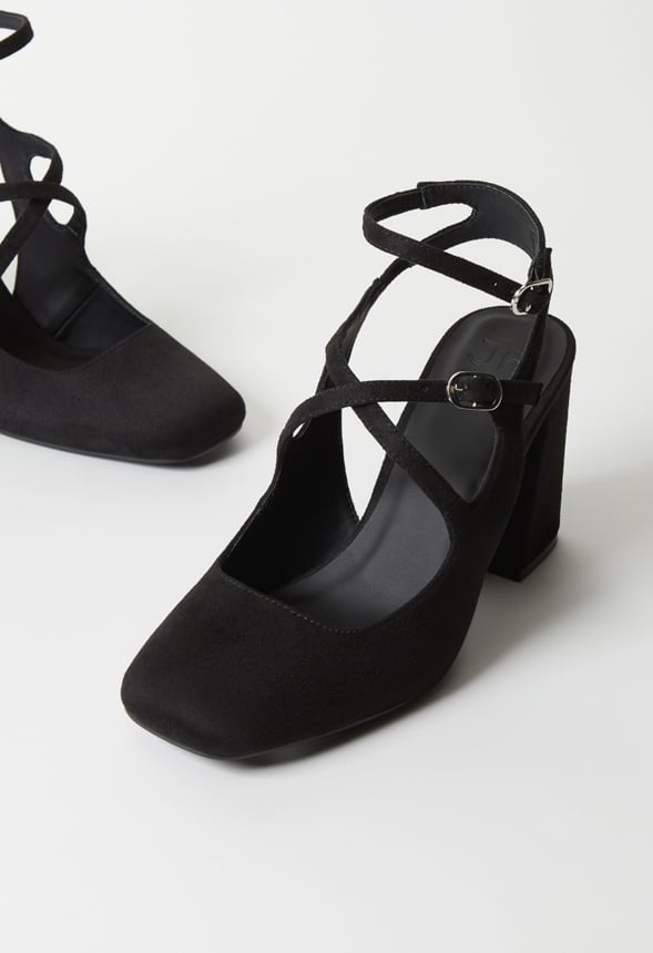 Shauna Ankle Strap Pump Black