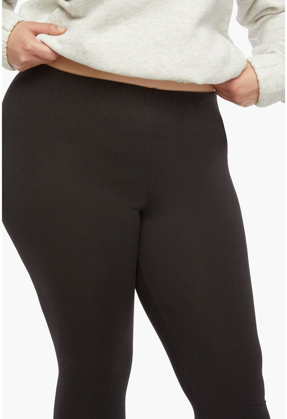 Plus Size Basic Leggings Caviar
