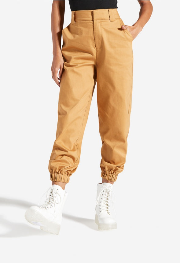 LIGHTWEIGHT RELAXED FIT CARGO JOGGERS Brown Sugar