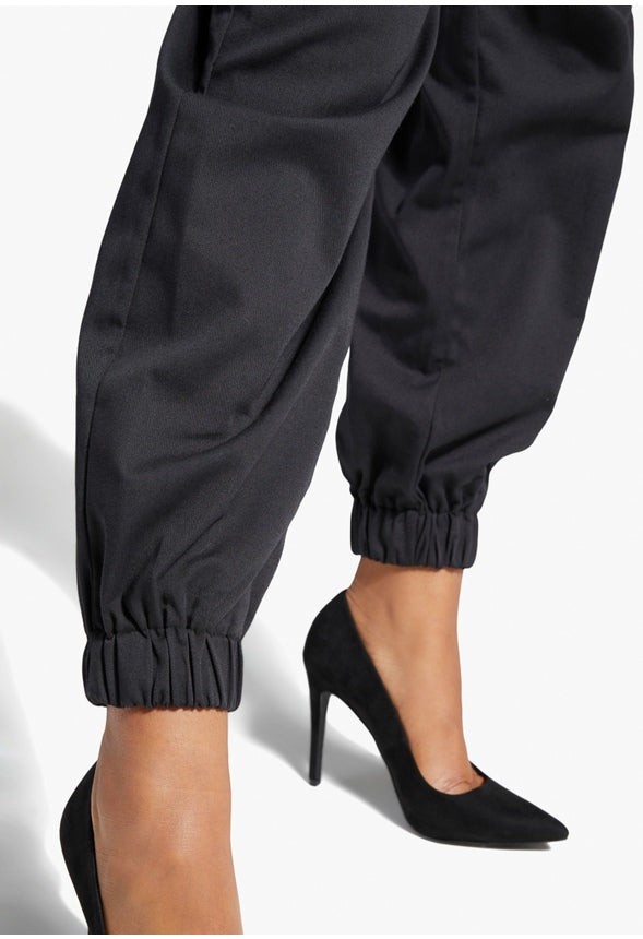LIGHTWEIGHT RELAXED FIT CARGO JOGGERS Caviar