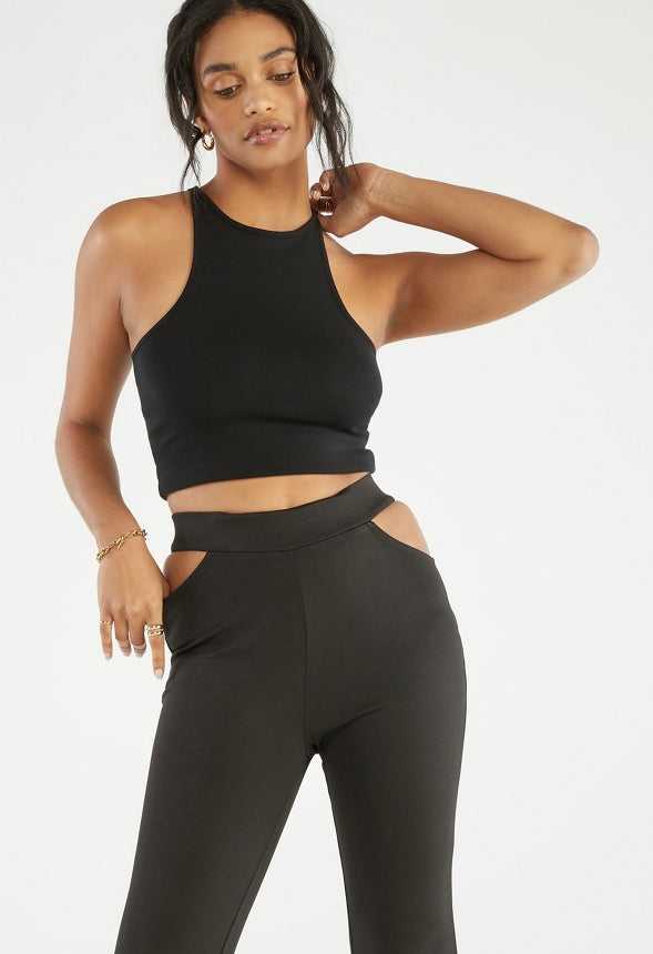 CUTOUT PANTS Caviar