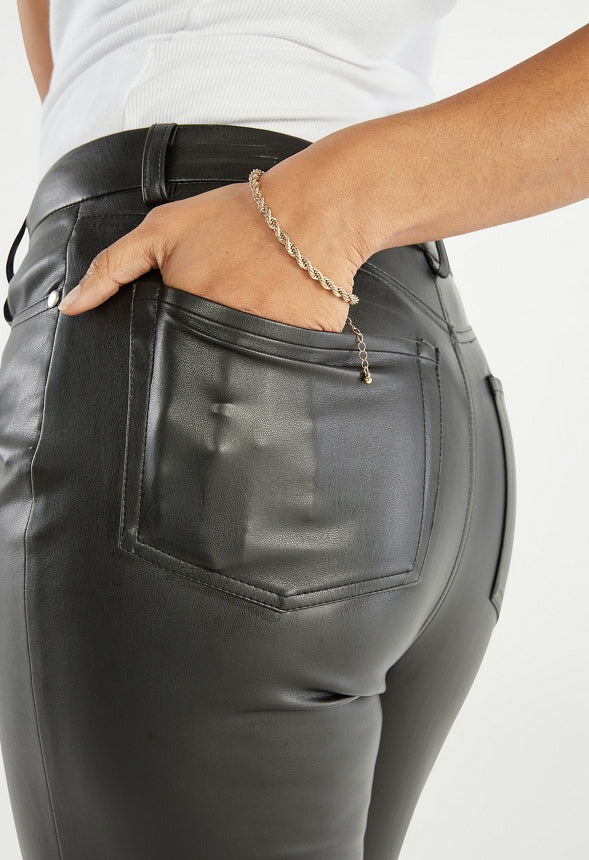 FLARE LEG SLIT PANTS Caviar