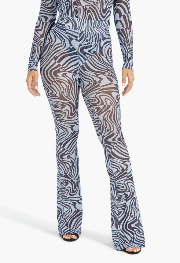 MESH FLARE LEGGINGS Multi