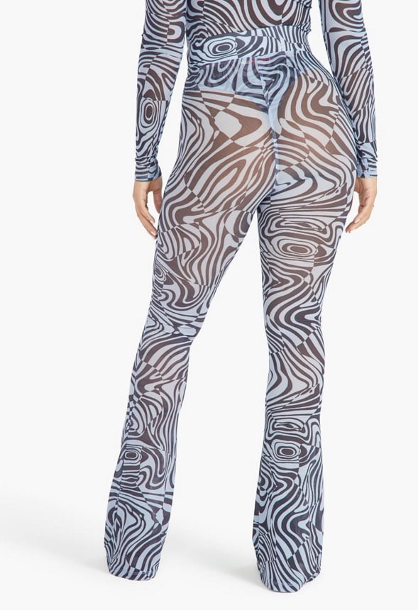 MESH FLARE LEGGINGS Multi