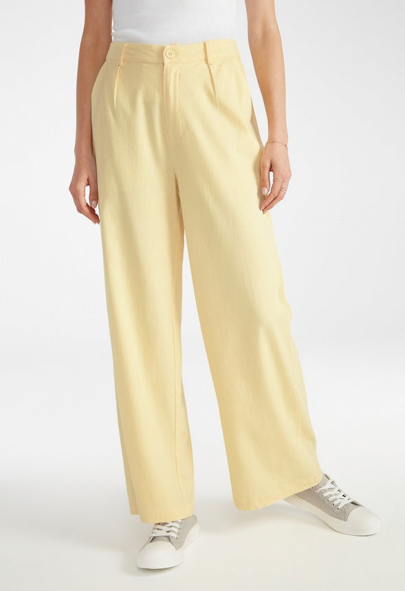 Wide Leg Trouser Pale Banana