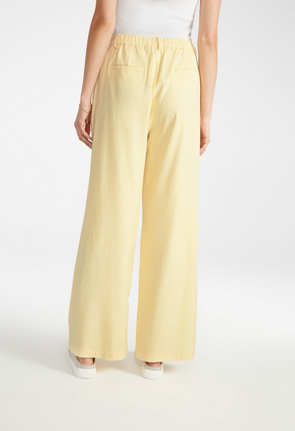 Wide Leg Trouser Pale Banana