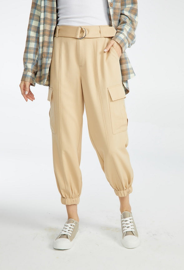 BELTED CARGO PANT Semolina