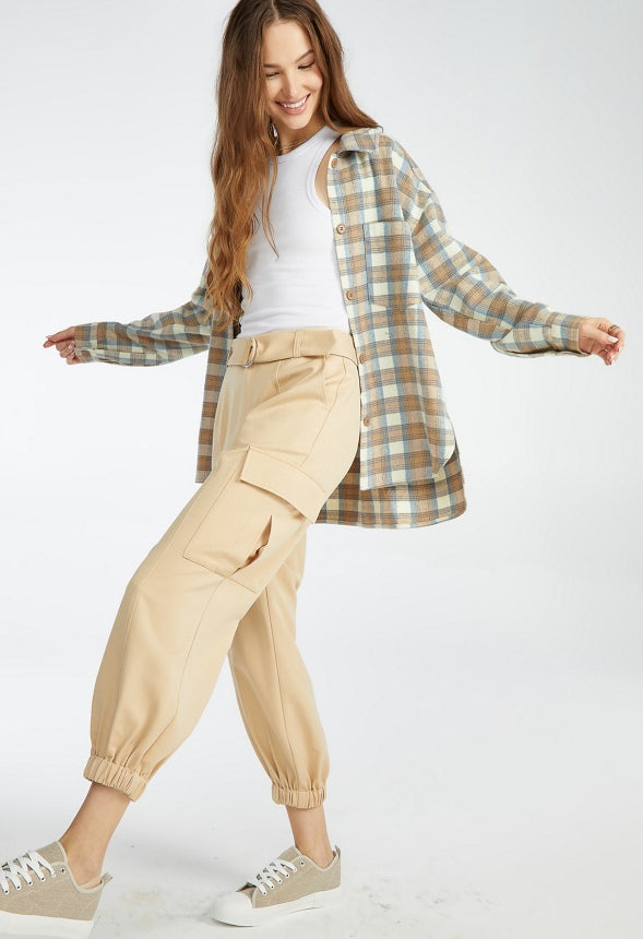 BELTED CARGO PANT Semolina