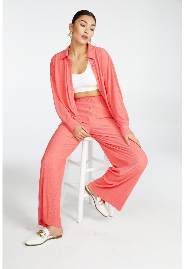 PLISSE PANT Calypso Coral