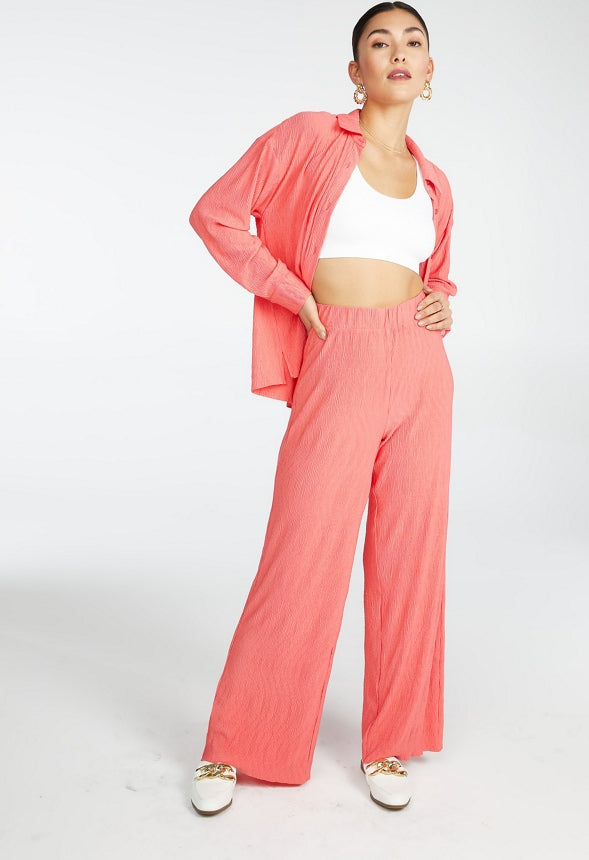PLISSE PANT Calypso Coral