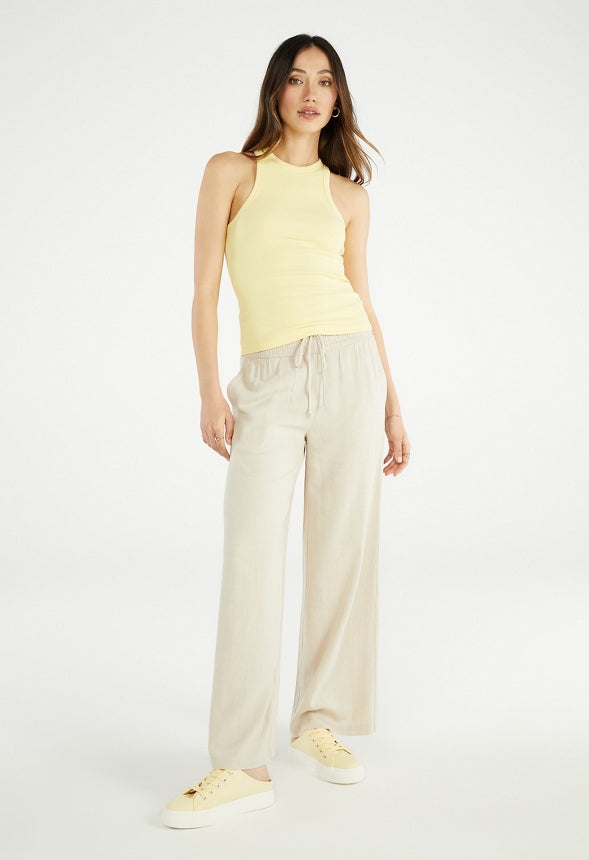 Smocked Leg Wide Pant Cement