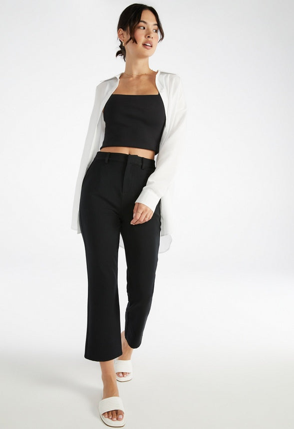 Twill Crop Trouser Black Caviar