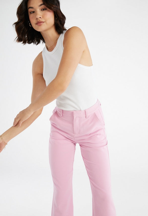 Twill Crop Trouser Moonlite Mauve