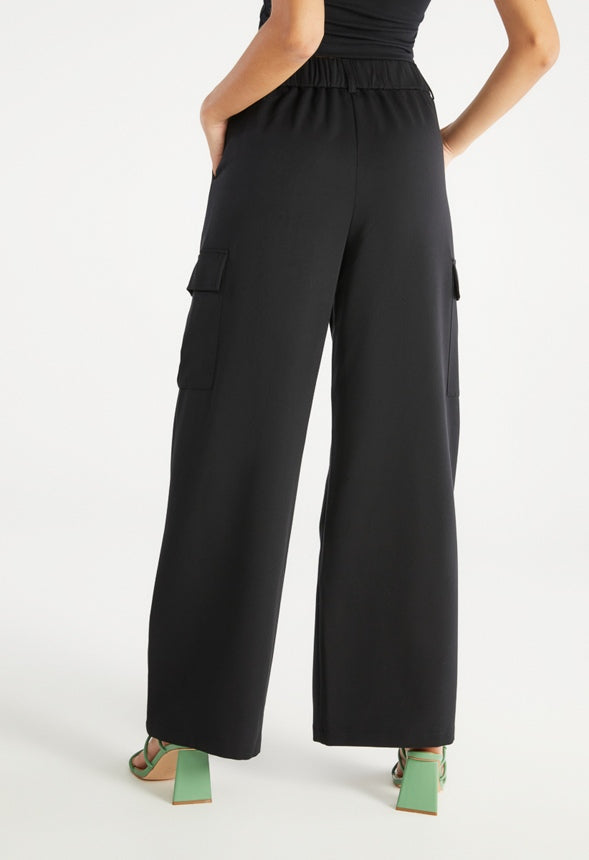 Pocket Wide Leg Trouser Caviar