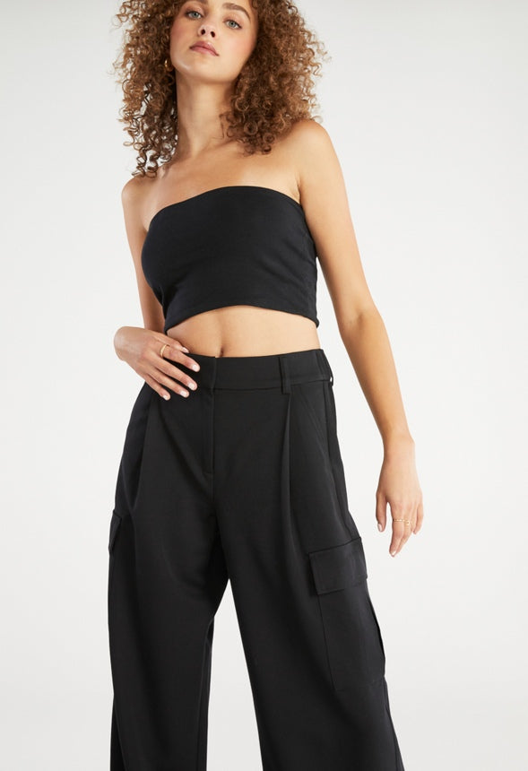 Pocket Wide Leg Trouser Caviar
