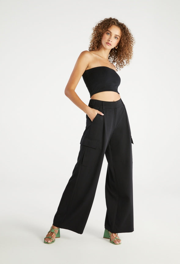 Pocket Wide Leg Trouser Caviar