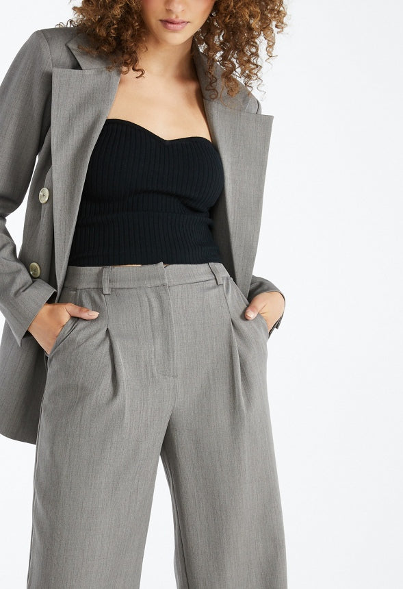 Wide Leg Suiting Trouser Vapor Blue
