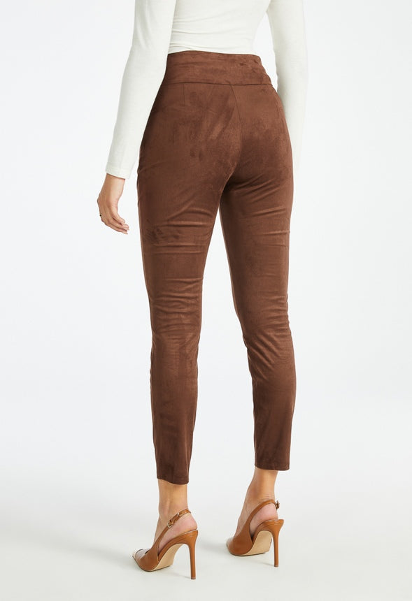 Ultra Suede Skinny Leggings Chocolate Brown