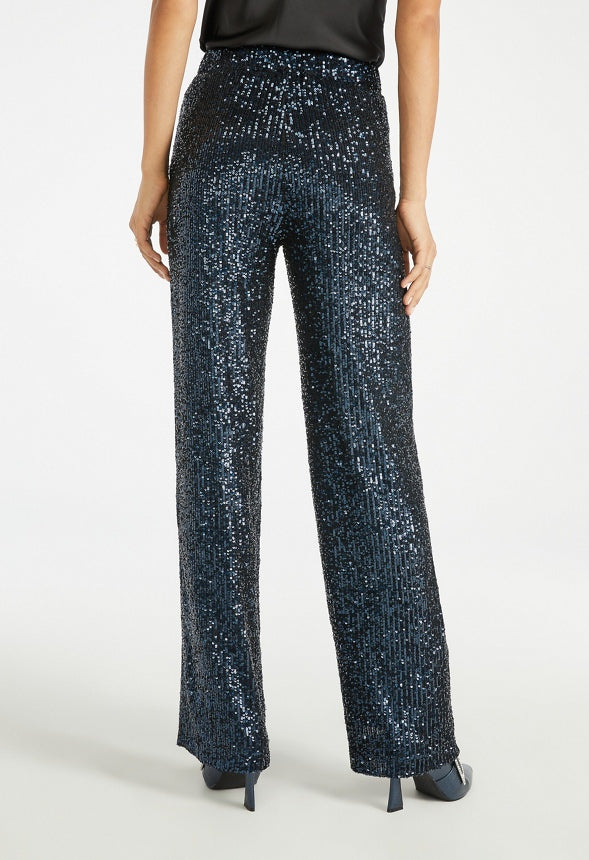 Sequin Trouser Blue Sequin