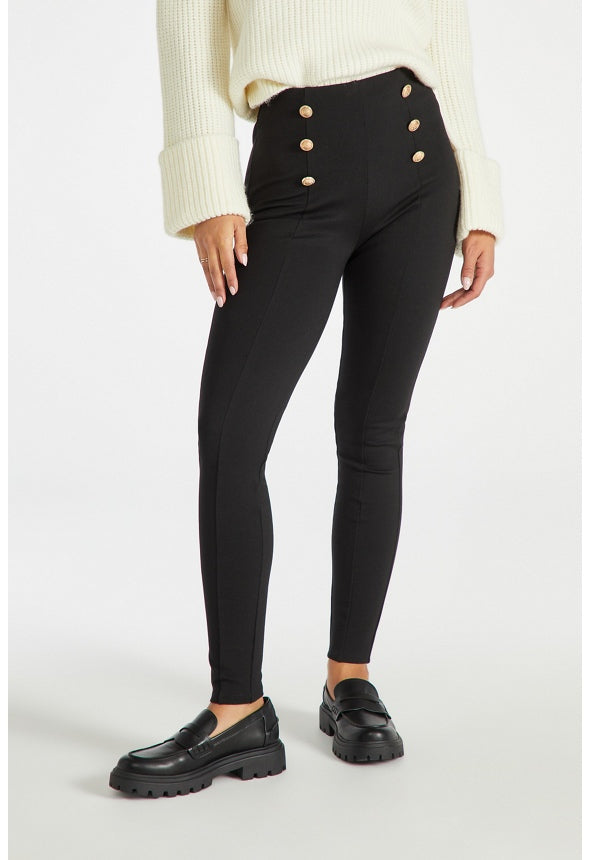 High Rise Ponte Pant Black Caviar
