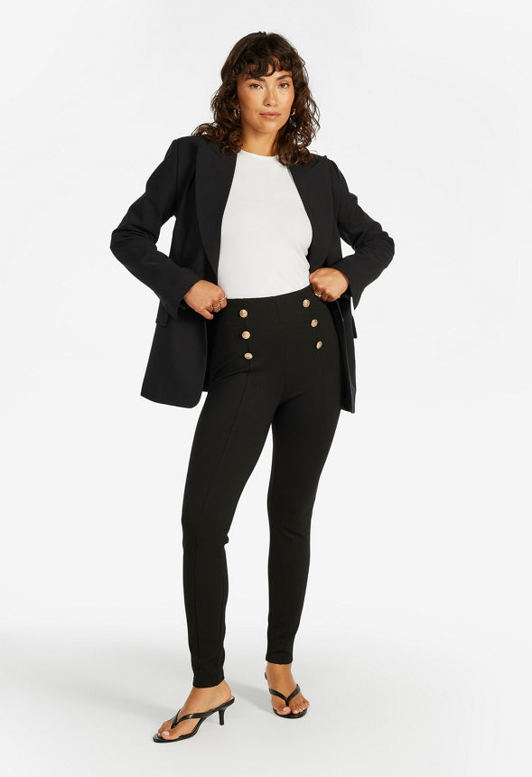High Rise Ponte Pant Black Caviar