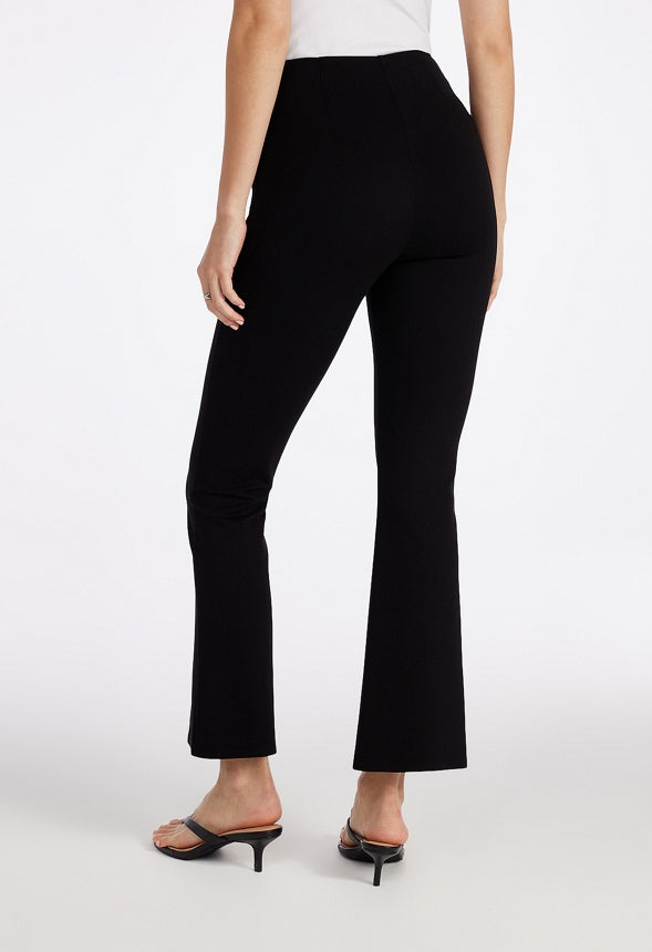 Slim Straight Split Front Leggings Black Caviar