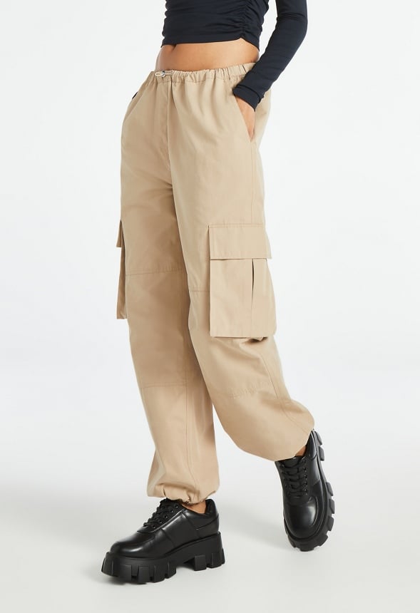 Balloon Cargo Pants Beige