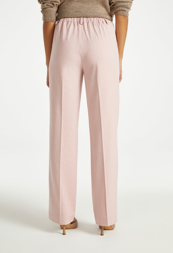 Longline Straight Leg Trousers Pale Mauve