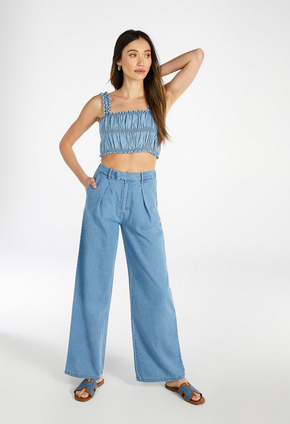 Hayden Clean Front Denim Trousers Riptide
