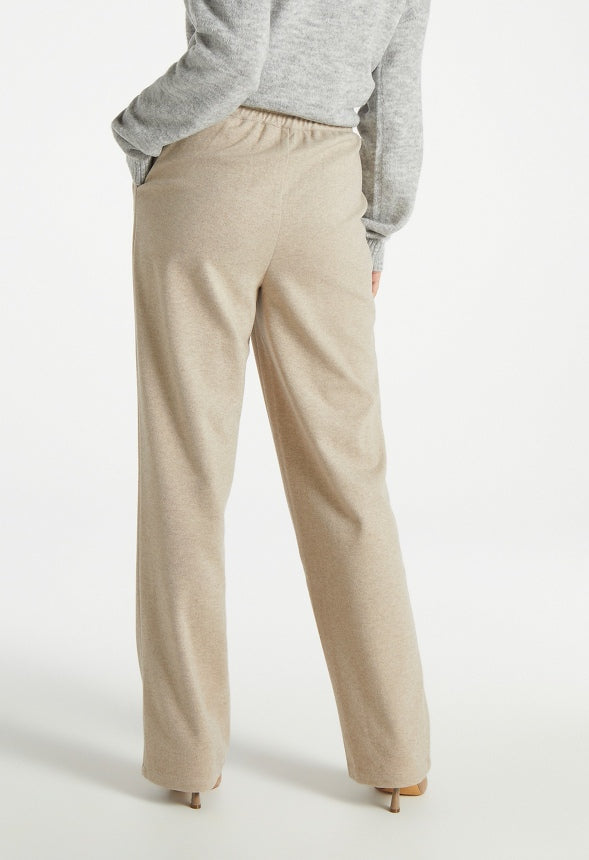 Flannel Trousers Beige Heather