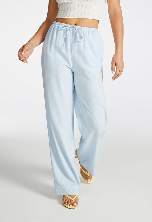 Linen Wide Leg Pants Skyway