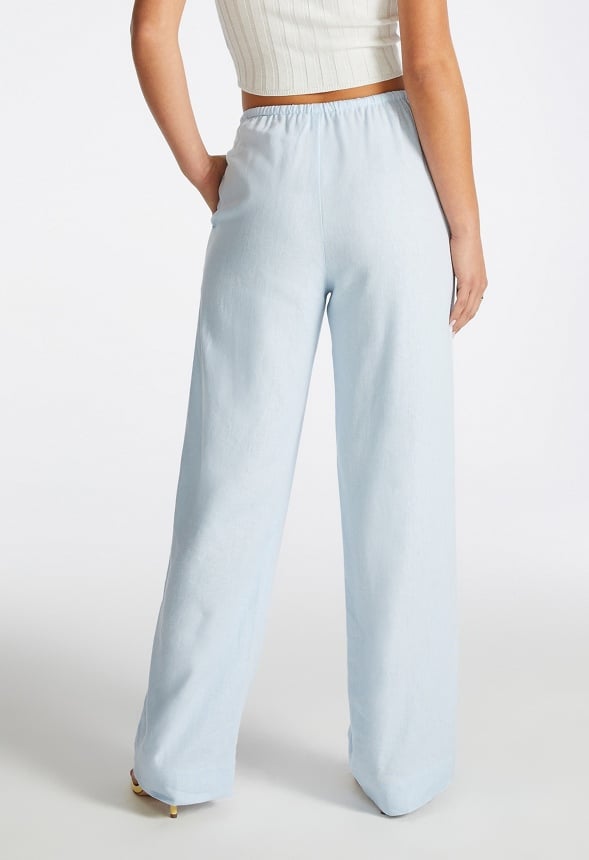 Linen Wide Leg Pants Skyway