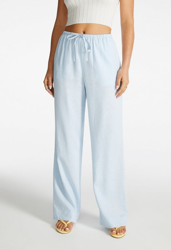 Linen Wide Leg Pants Skyway