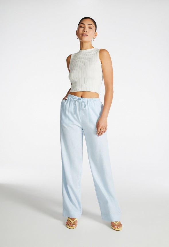 Linen Wide Leg Pants Skyway