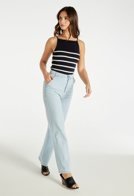 Denim Trousers Light Chambray Blue Wash