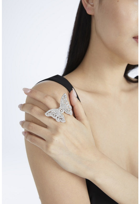Liana Butterfly Ring Clear/Silver