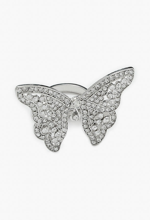 Liana Butterfly Ring Clear/Silver