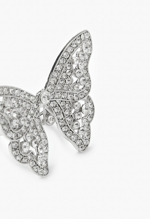 Liana Butterfly Ring Clear/Silver