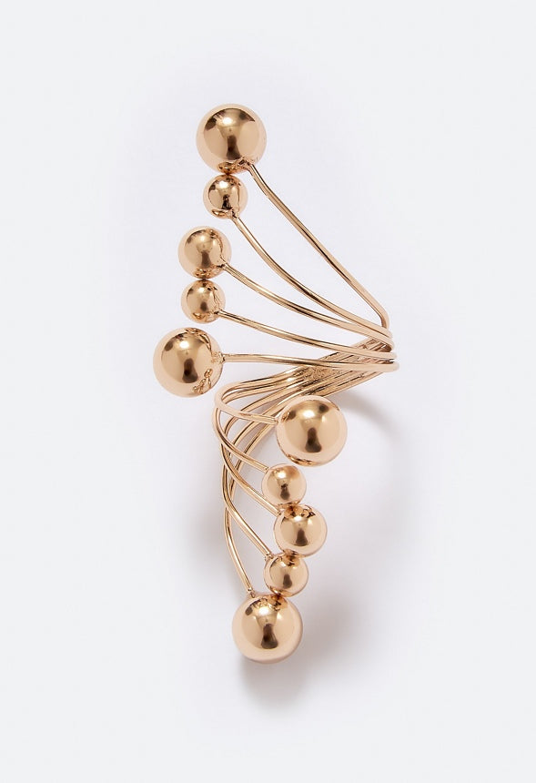 Fallon Multi Metal Wire Wrap Around Ring Gold