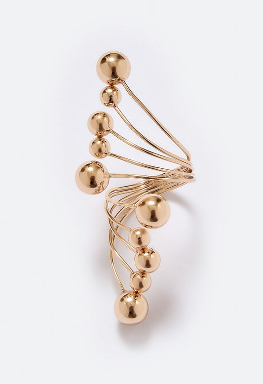 Fallon Multi Metal Wire Wrap Around Ring Gold