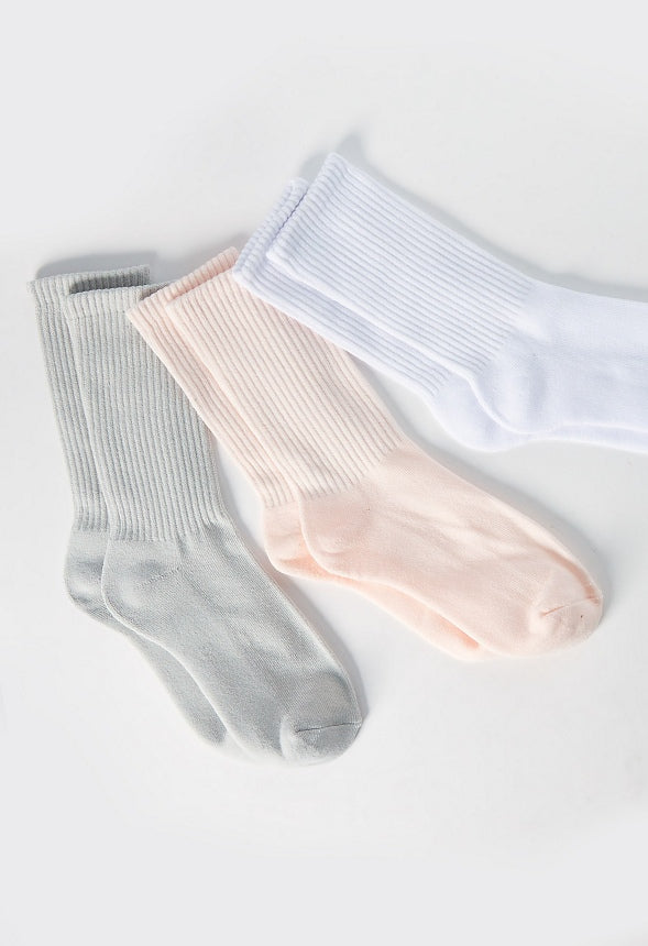 TUBE SOCK SET White/ Light Grey/ Shell
