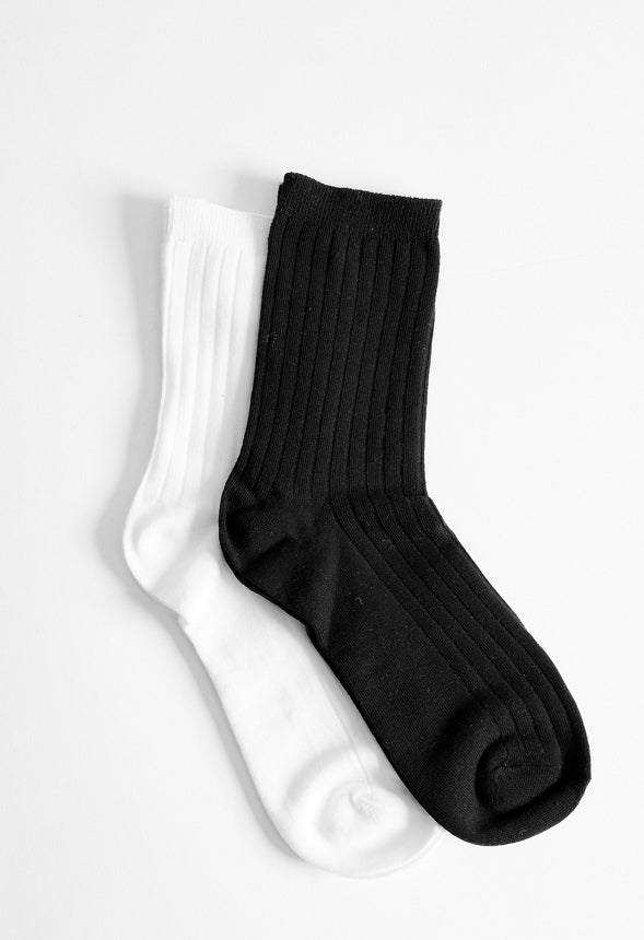 ANKLE CREW SOCK SET Black/ White